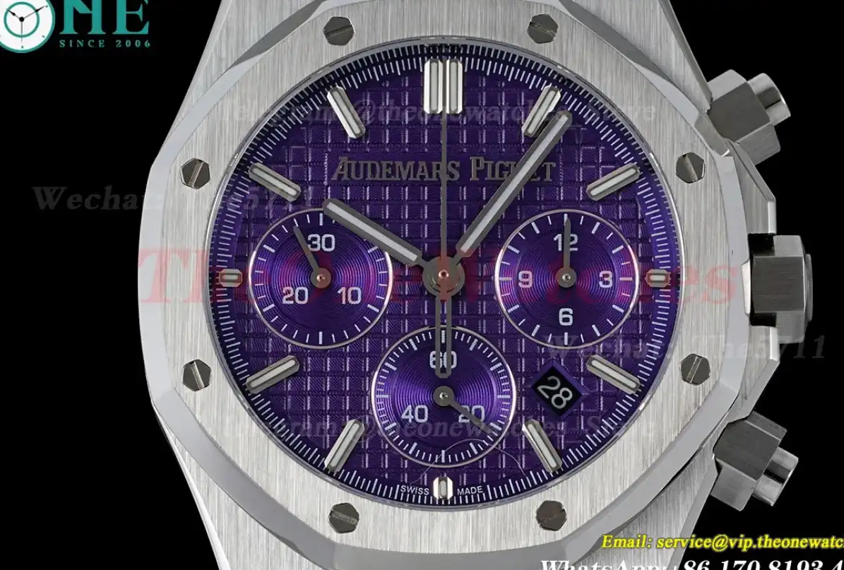 Royal Oak Chrono 26240 SS SS Purple Dial IPF A7750