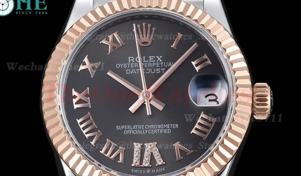 Datejust Ladies 31mm Jubilee RG SS Black Rmn WF A2671