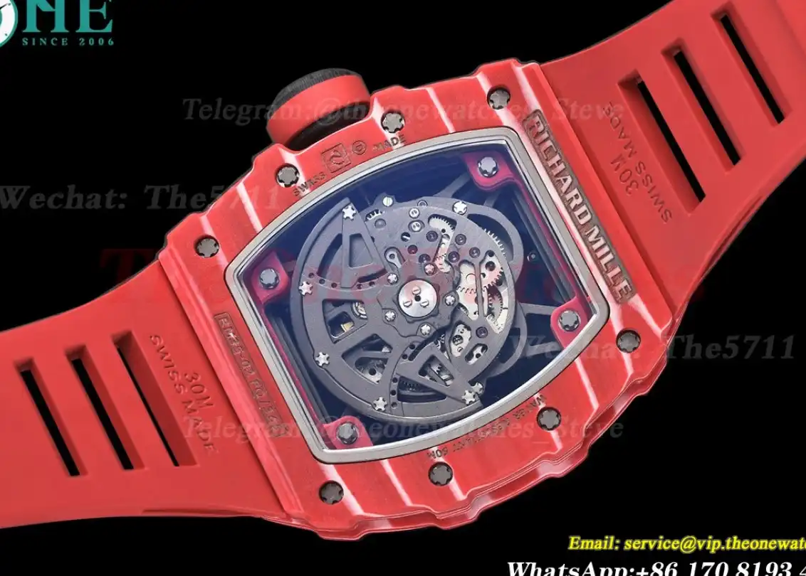 RM035-02 NTPT RU Skeleton Dial on Red Strap ZF V5 NH05A