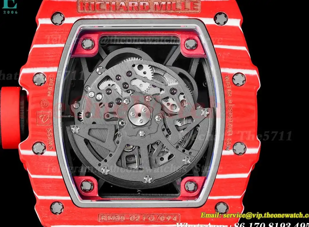 RM035-02 Carbon RU Skeleton Dial on Black Strap ZF V5 NH05A