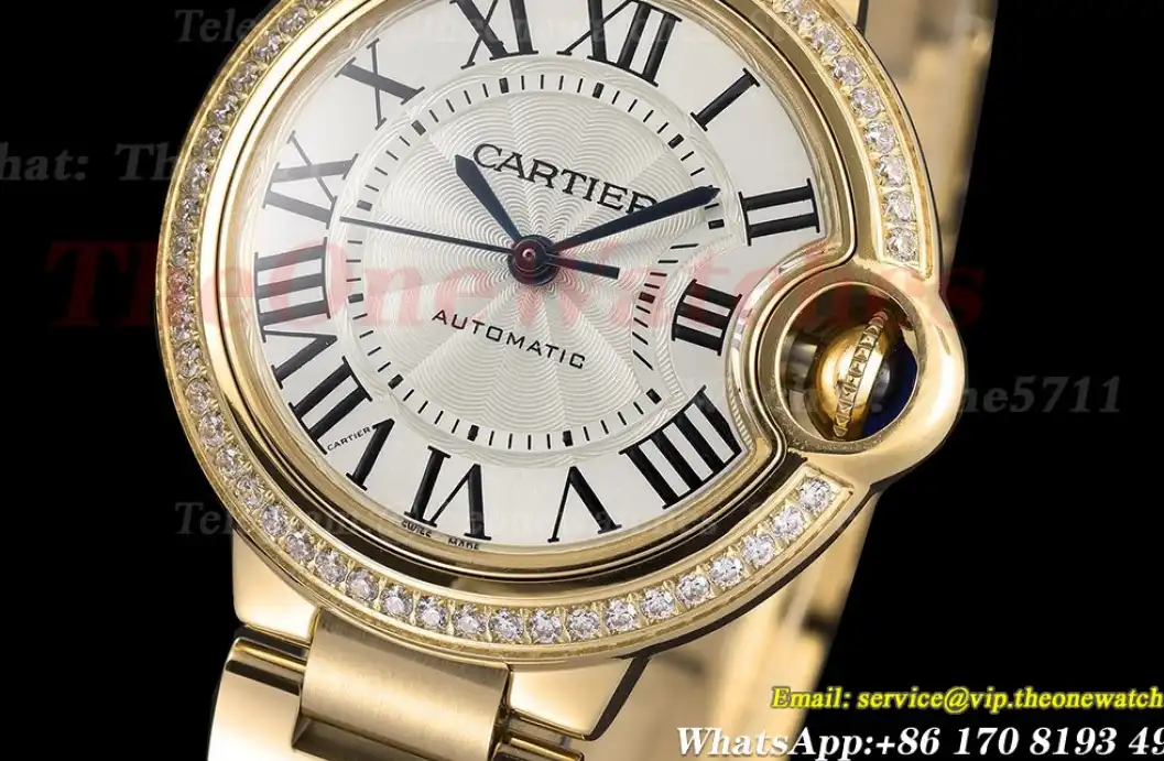 Ballon Bleu De Cartier 33mm YG YG White Diamond GDF NH05