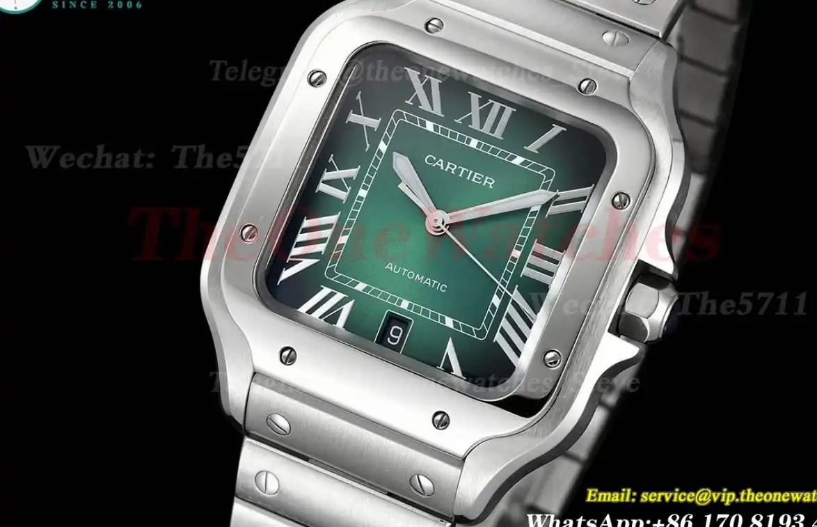 Santos De Cartier 40mm XL SS SS Green Dial BVF MY9019