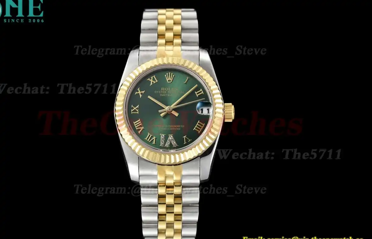 Datejust 31mm 278273 YG SS Green Rmn GDF MY8215