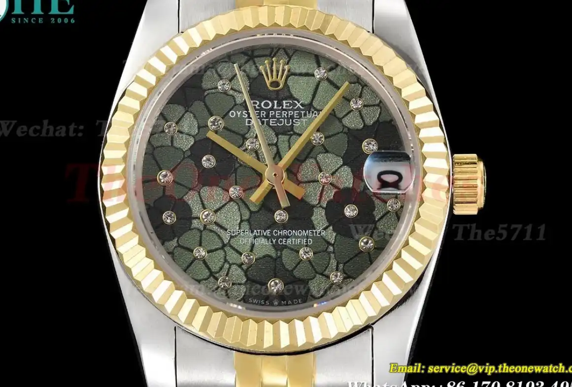 Datejust 31mm 278273 SS RG Green Flower Dial GDF MY8215