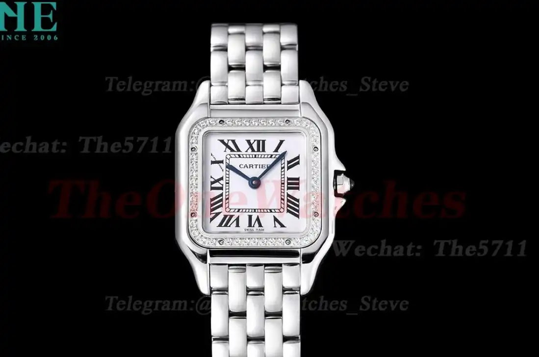 Panthere Secrete De Ladies 27mm Dia SS SS White Dial 8848F Swiss Qtz