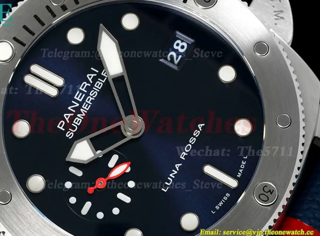 Submersible PAM1391 Luna Rossa 44mm SS RU Blue Dial VSF P900