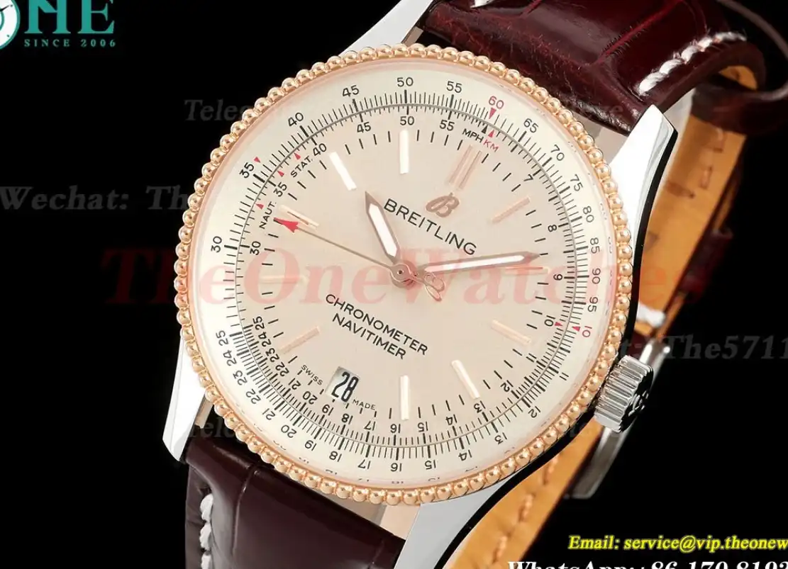 Navitimer 1 41mm Date RG SS LE Cream Wht TF A2824