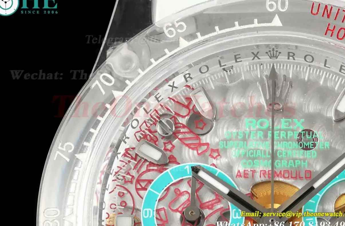 Daytona AET Remould 40mm Crystal RU Red Sketelon Dial N6F DD4130