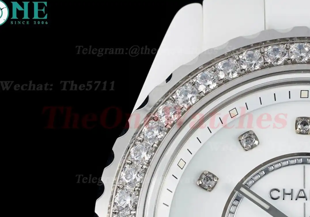 J12 Ladies 33mm Dia Ceramic Cer White Dial XF Swiss Quartz