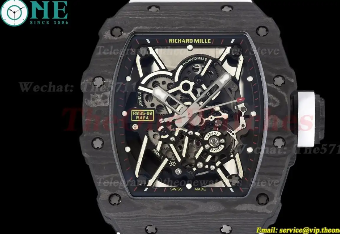 RM035-02 NTPT RU Skeleton Dial on White Strap ZF V5 NH05A