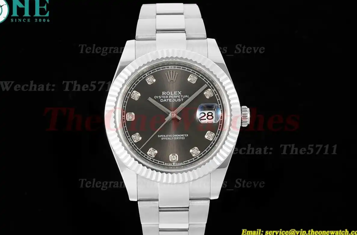 Datejust 126334 41mm SS SS Grey Dia EWEF A3235