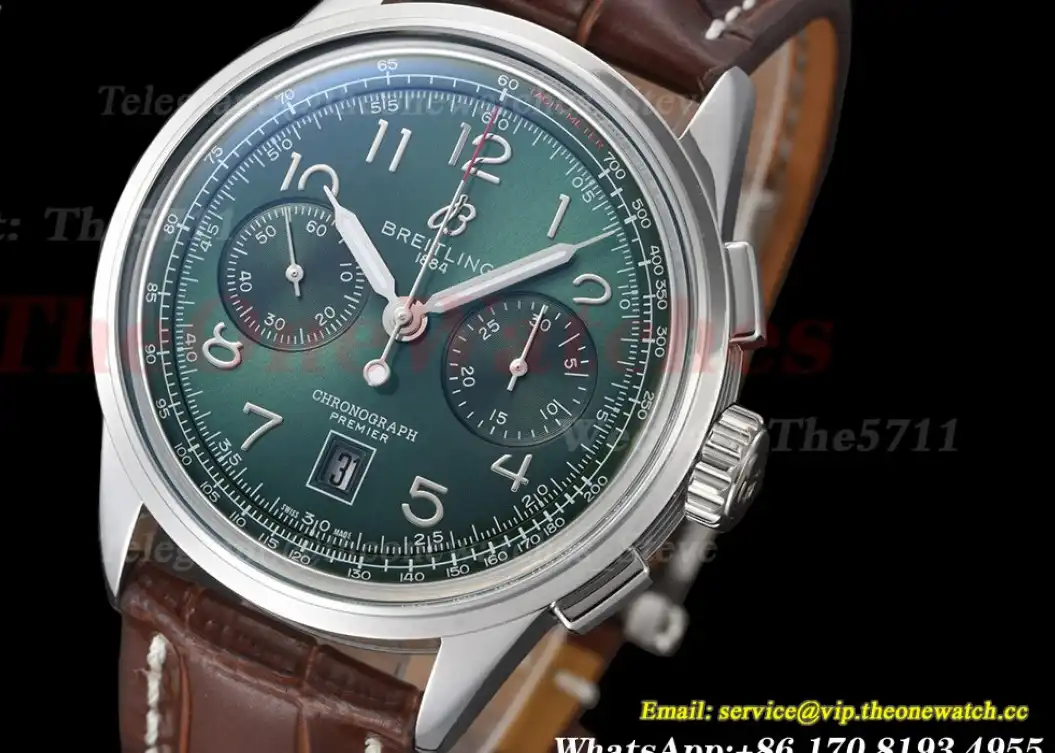 Premier B01 Chronograph 42mm SS LE Green Dial BLSF V2 A7750 Mod