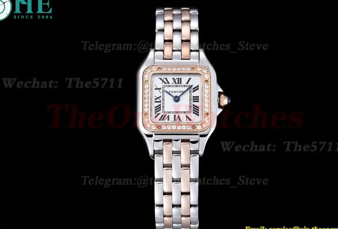 Panthere Secrete De Ladies 22mm Dia RG SS White Dial 8848F Swiss Qtz