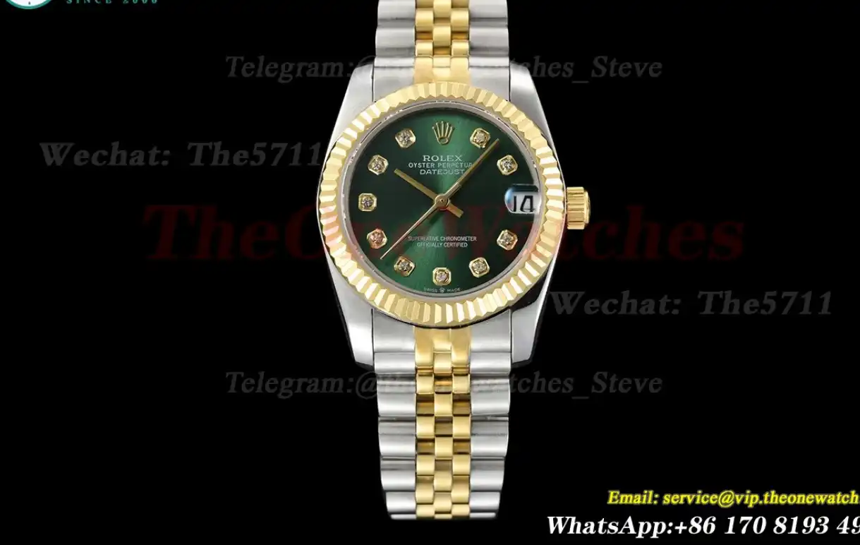 Datejust 31mm 278273 YG SS Green Dia GDF MY8215