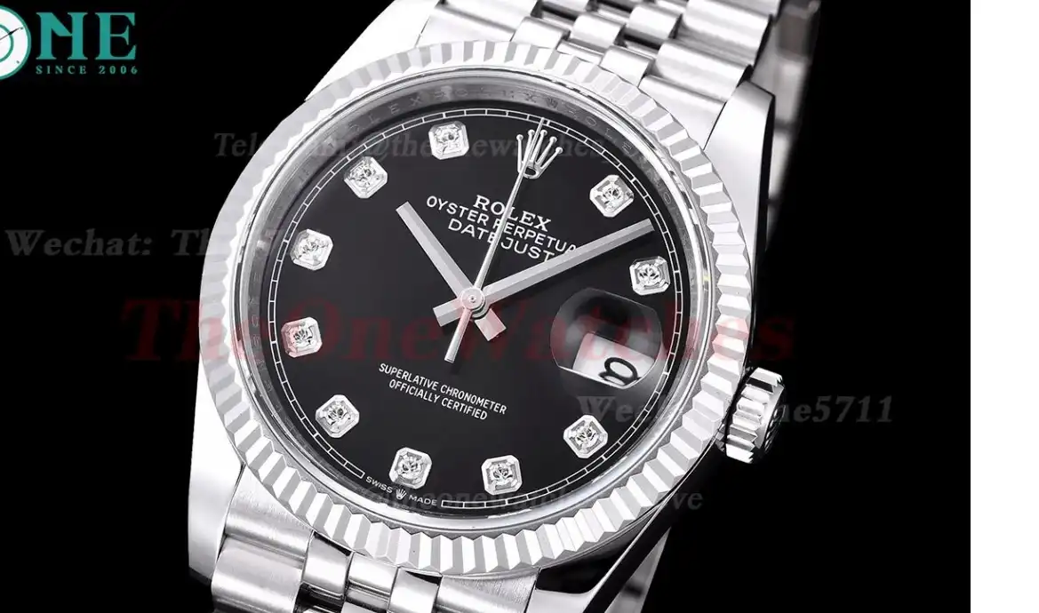 Datejust 126234 36mm Jubilee 904L SS SS Black Dia GMF VR3235