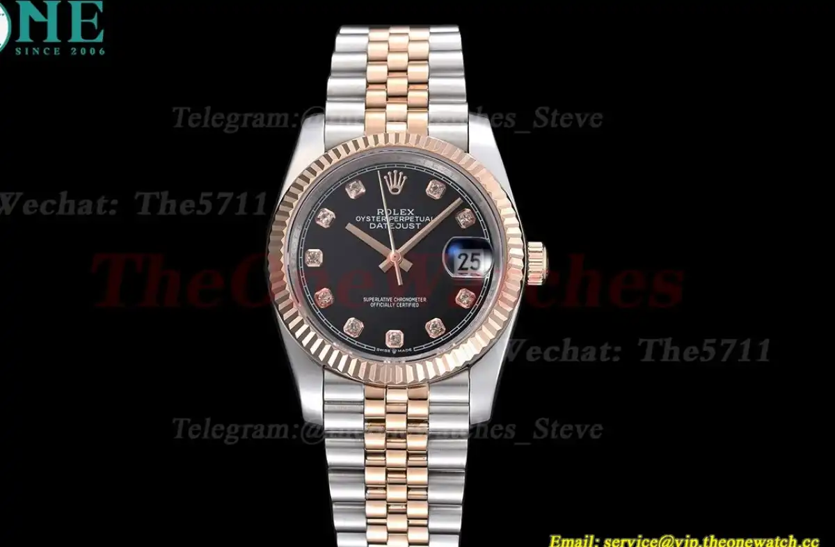 Datejust 126231 36mm Jub RG SS Black Dia GDF MY8215