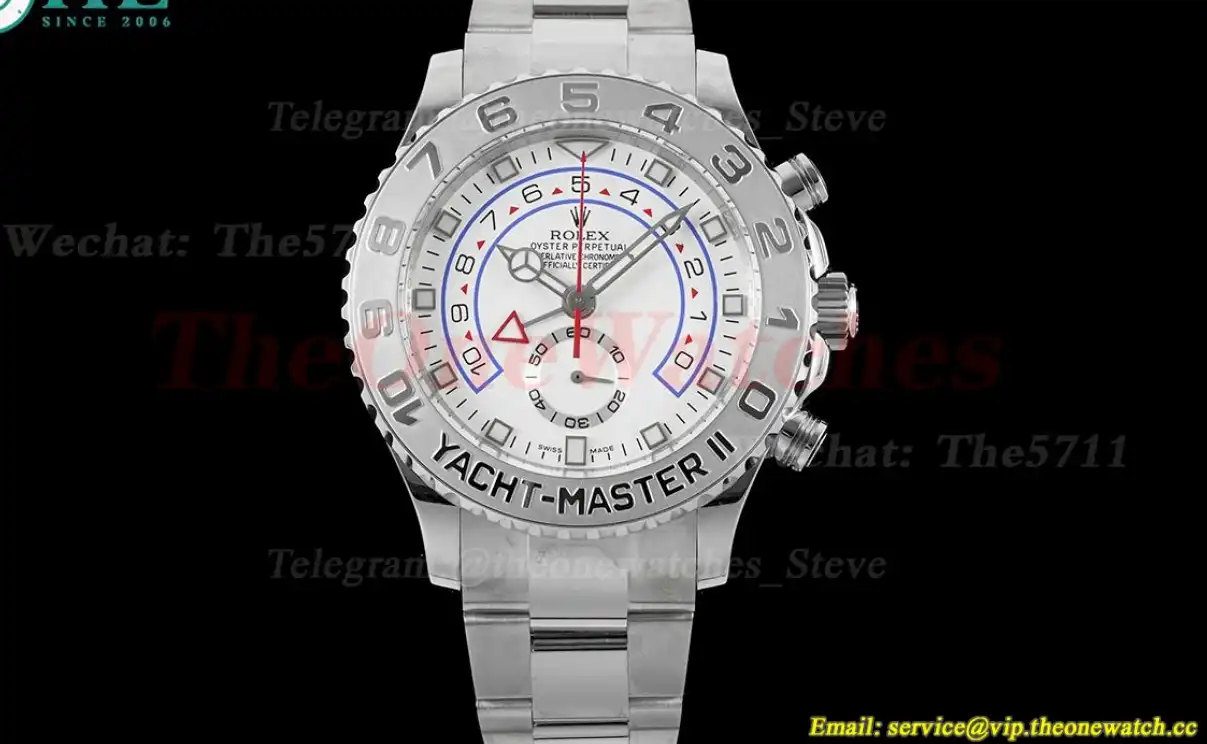 Yacht-Master II 116689 44mm SS SS White Num KF A7750