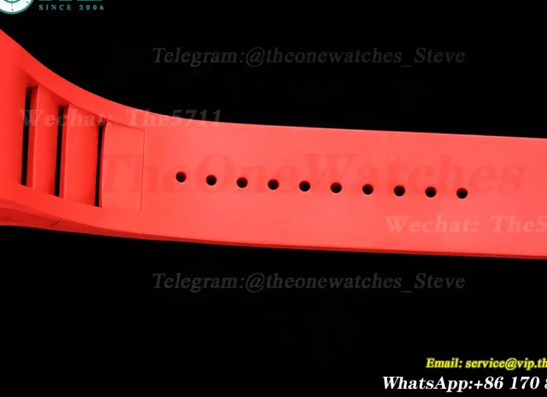 RM35-02 Skeleton Dial With Red Rubber Strap T+F Clone RMUL2