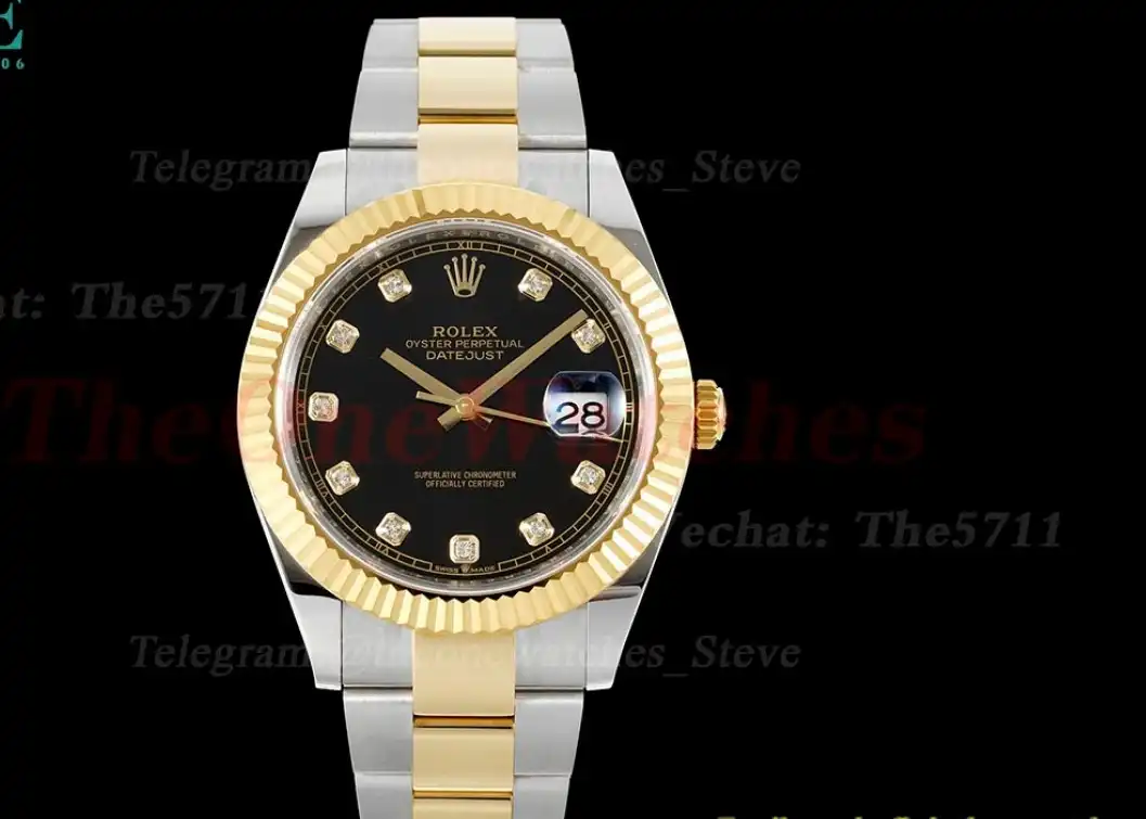 Datejust 126333 41mm Oys YG SS Black Dia EWEF A3235