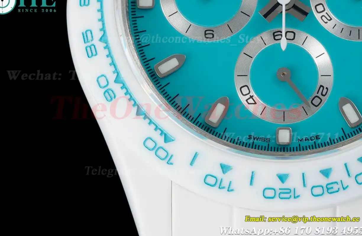 Daytona 40mm Cer Cer Blue white NOOB SA4130 Super Clone