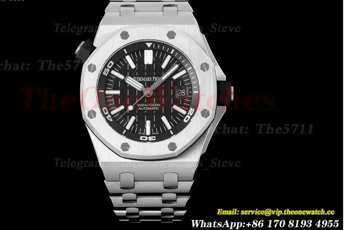 Royal Oak Offshore Diver 15710 42mm SS SS Black Dial APSF SA3120