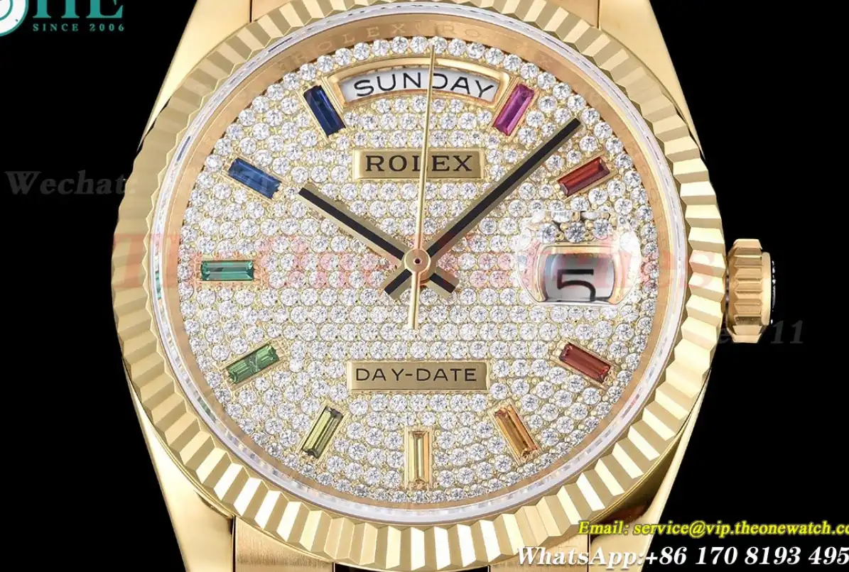 DayDate 36mm YG YG Flt Pres Diamond Dial RAF A2836