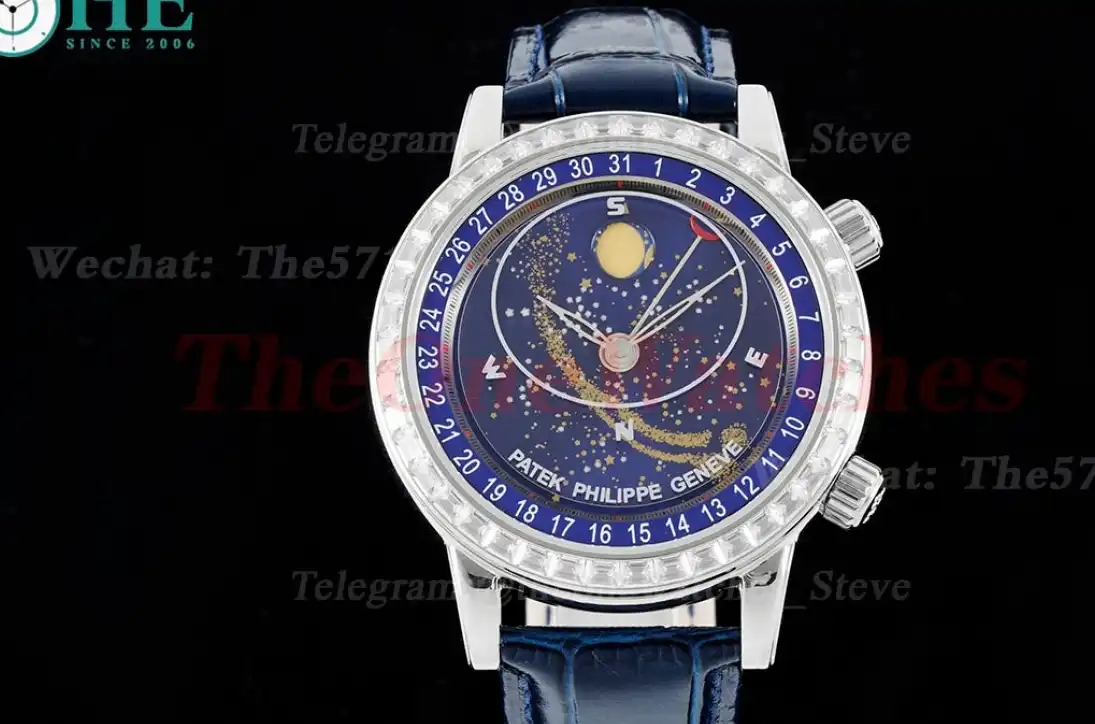 Celestial Sky Moon Date Diam SS LE Blue Dial TWF A240