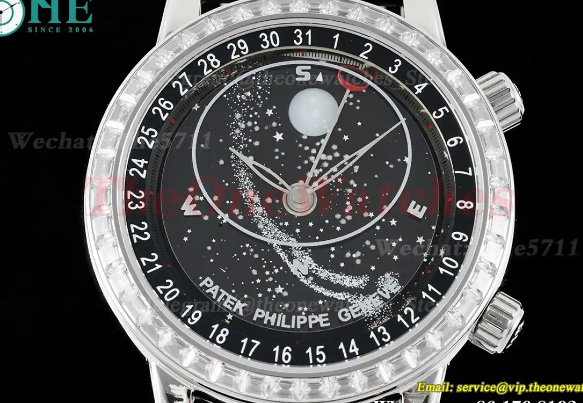 Celestial Sky Moon Date Diam SS LE Black Dial TWF A240