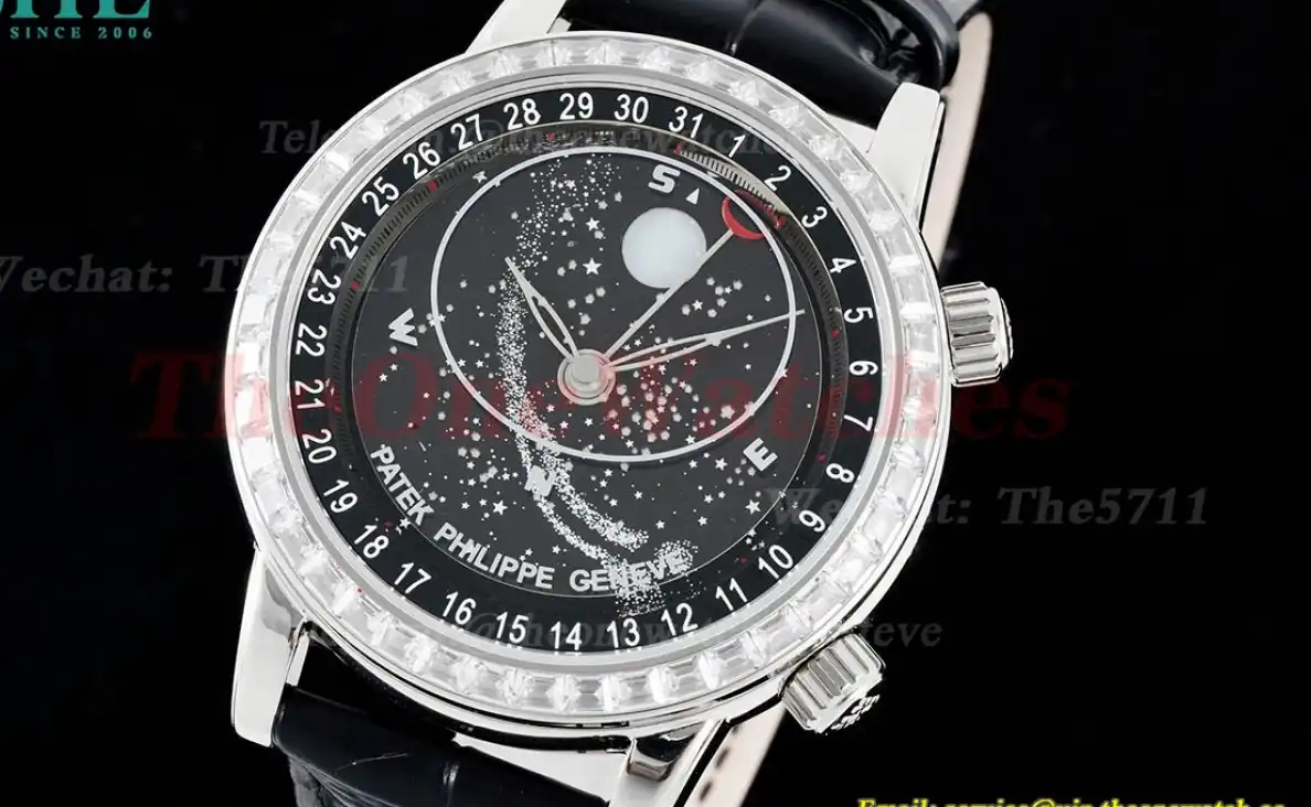 Celestial Sky Moon Date Diam SS LE Black Dial TWF A240