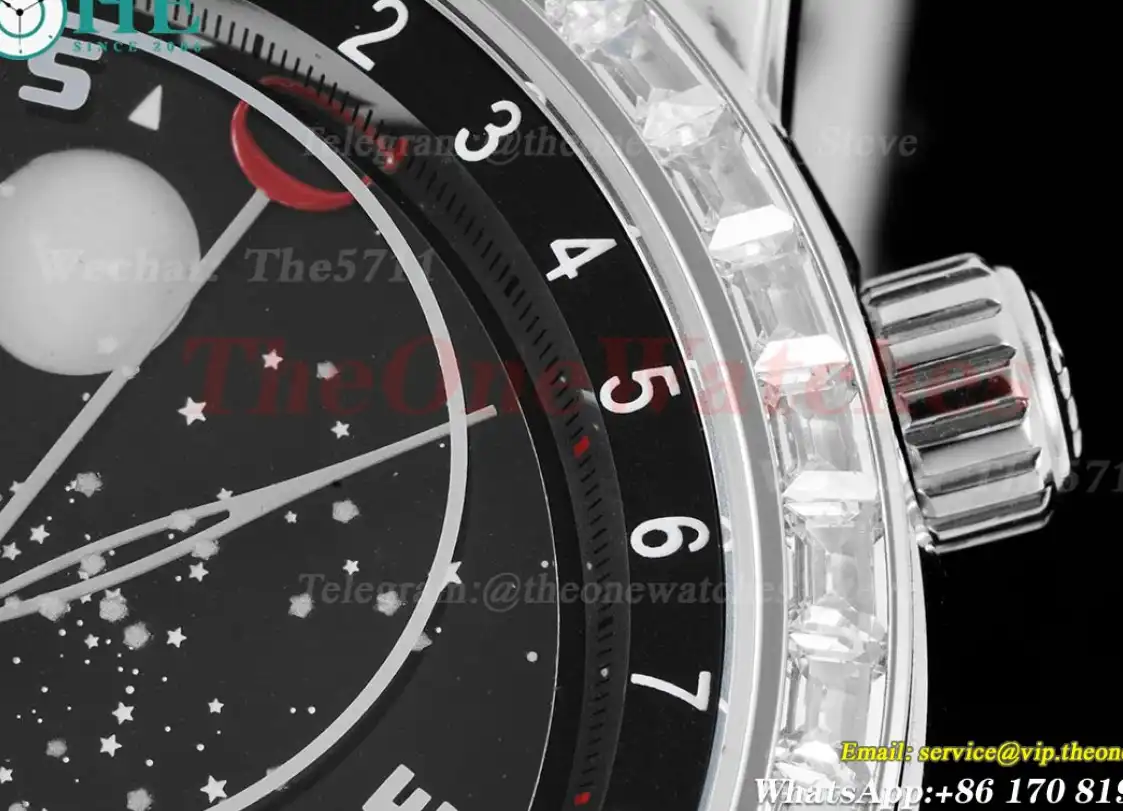 Celestial Sky Moon Date Diam SS LE Black Dial TWF A240