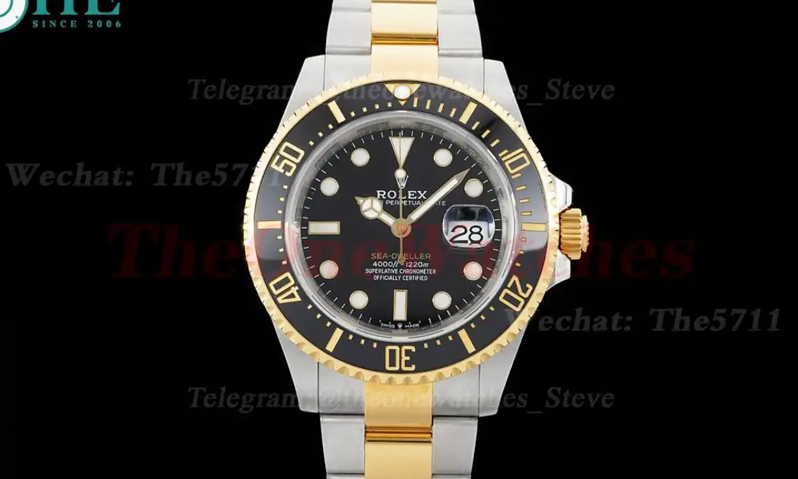 SeaDweller 126603LN 43mm Wrapped YG SS Black Dot KF VR3235