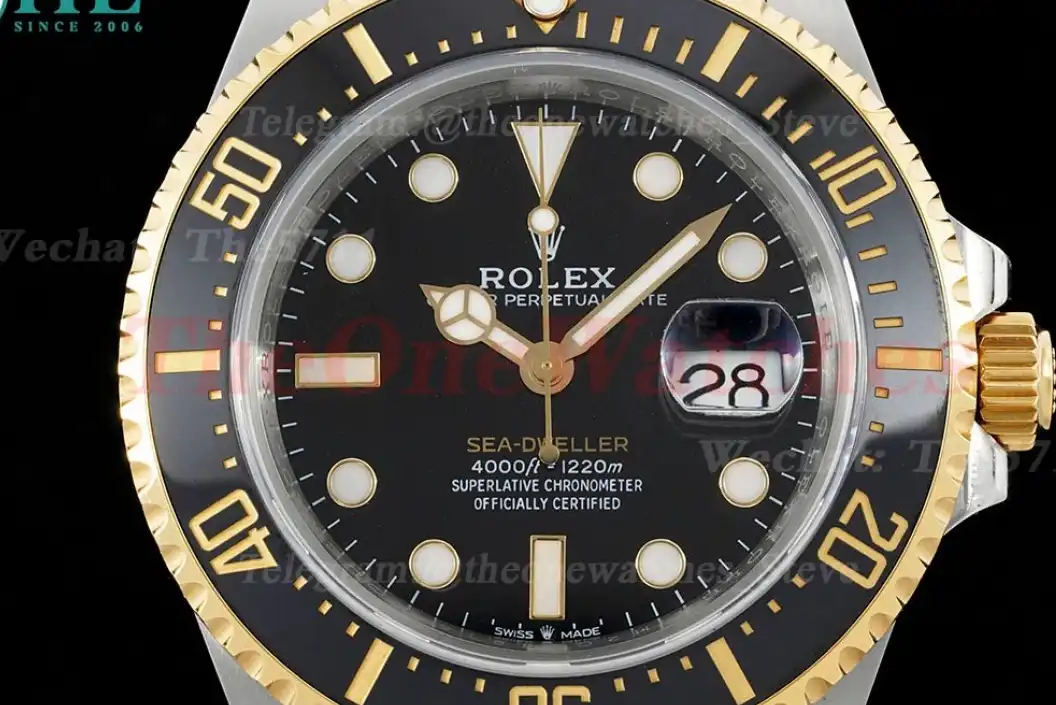 SeaDweller 126603LN 43mm Wrapped YG SS Black Dot KF VR3235