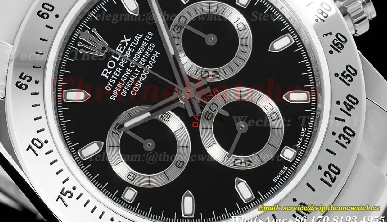 Daytona 116520 40mm SS SS Black Dial JDF A7750