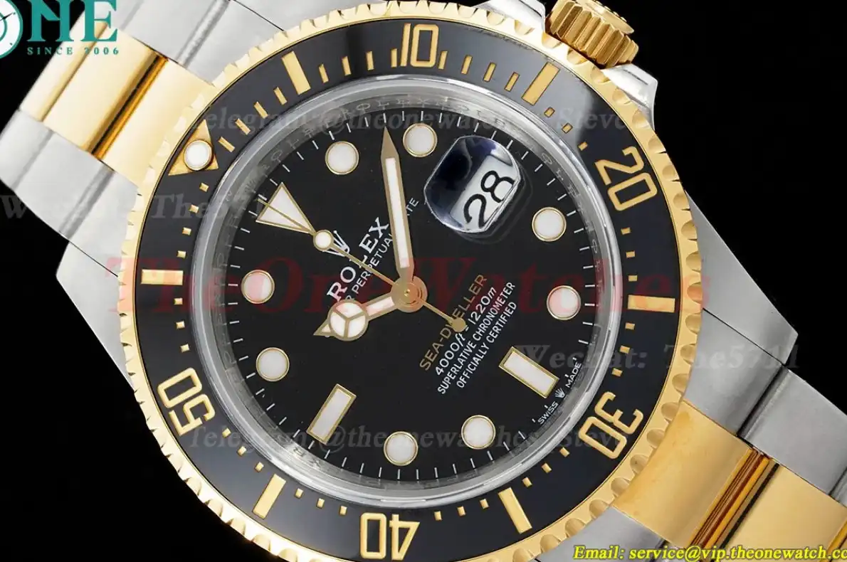 SeaDweller 126603LN 43mm Wrapped YG SS Black Dot KF VR3235