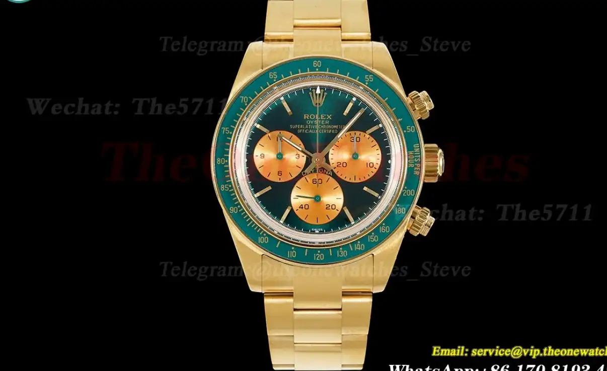 Daytona Retro 38mm YG YG Green Dial ADGF A7750