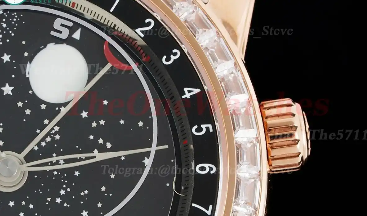 Celestial Sky Moon Date Diam RG LE Black Dial TWF A240