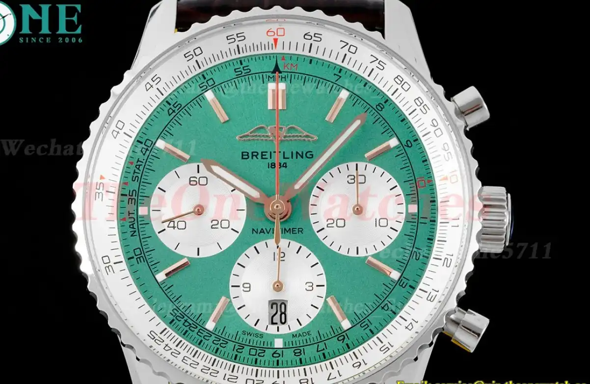 Navitimer B01 Chronograph SS LE Green Stk BLSF Asian B01