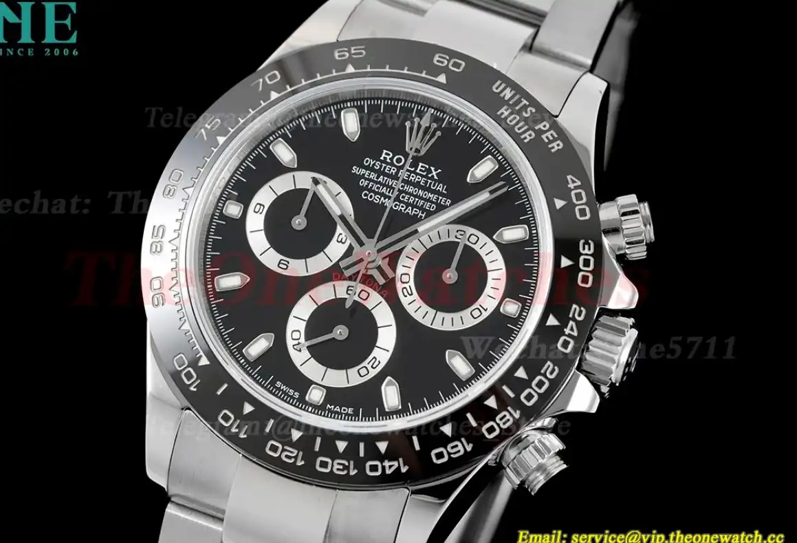 Daytona 116500 SS SS Black Dial 316L WF A7750