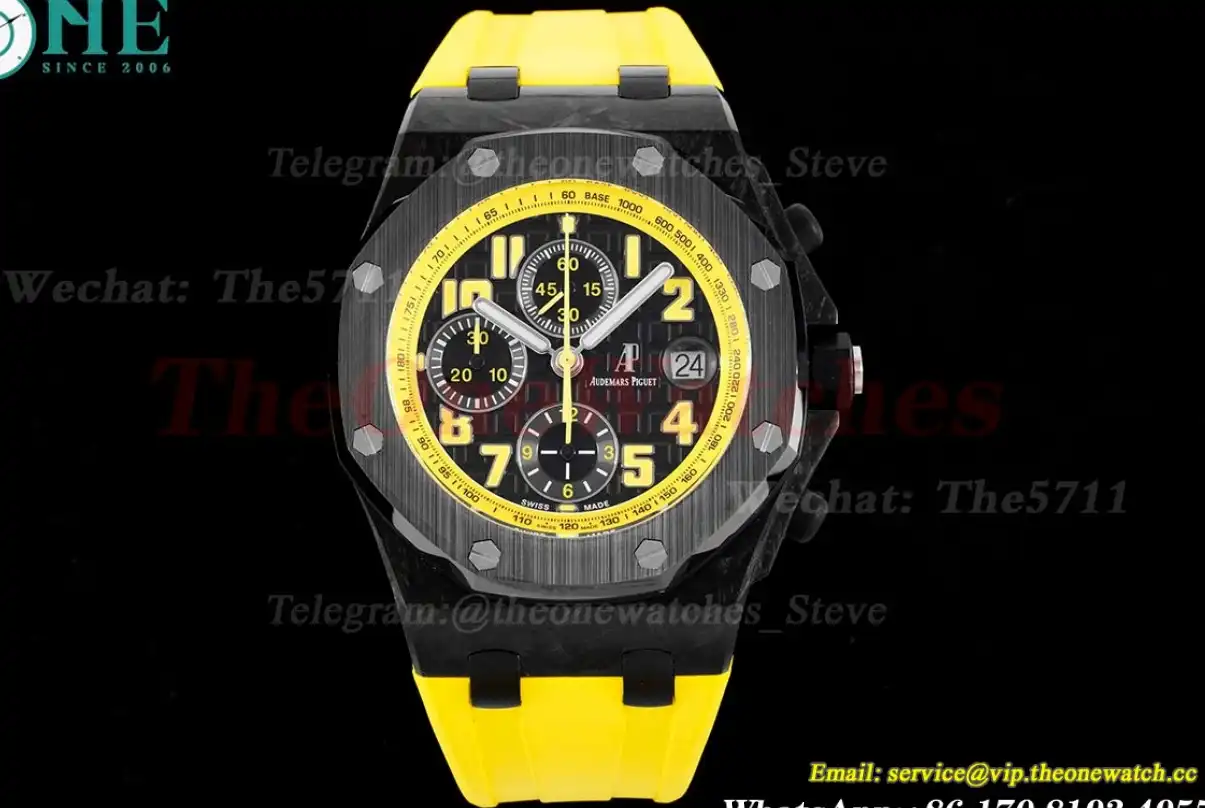 Royal Oak Offshore 42mm Cer RU Black Yellow  JJF A7750