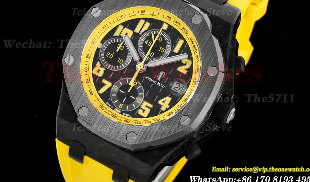 Royal Oak Offshore 42mm Cer RU Black Yellow  JJF A7750