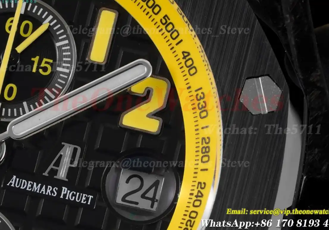 Royal Oak Offshore 42mm Cer RU Black Yellow  JJF A7750