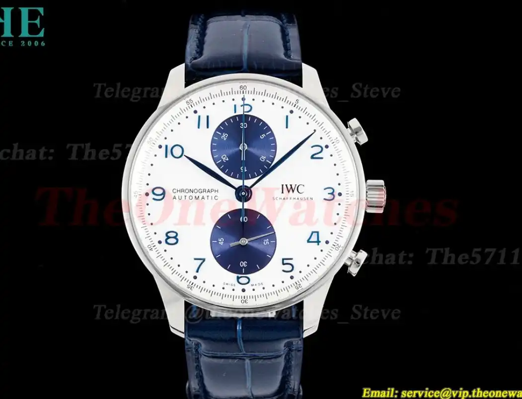 Portuguese Chrono 41mm SS LE White Blue Dial AZ A69355