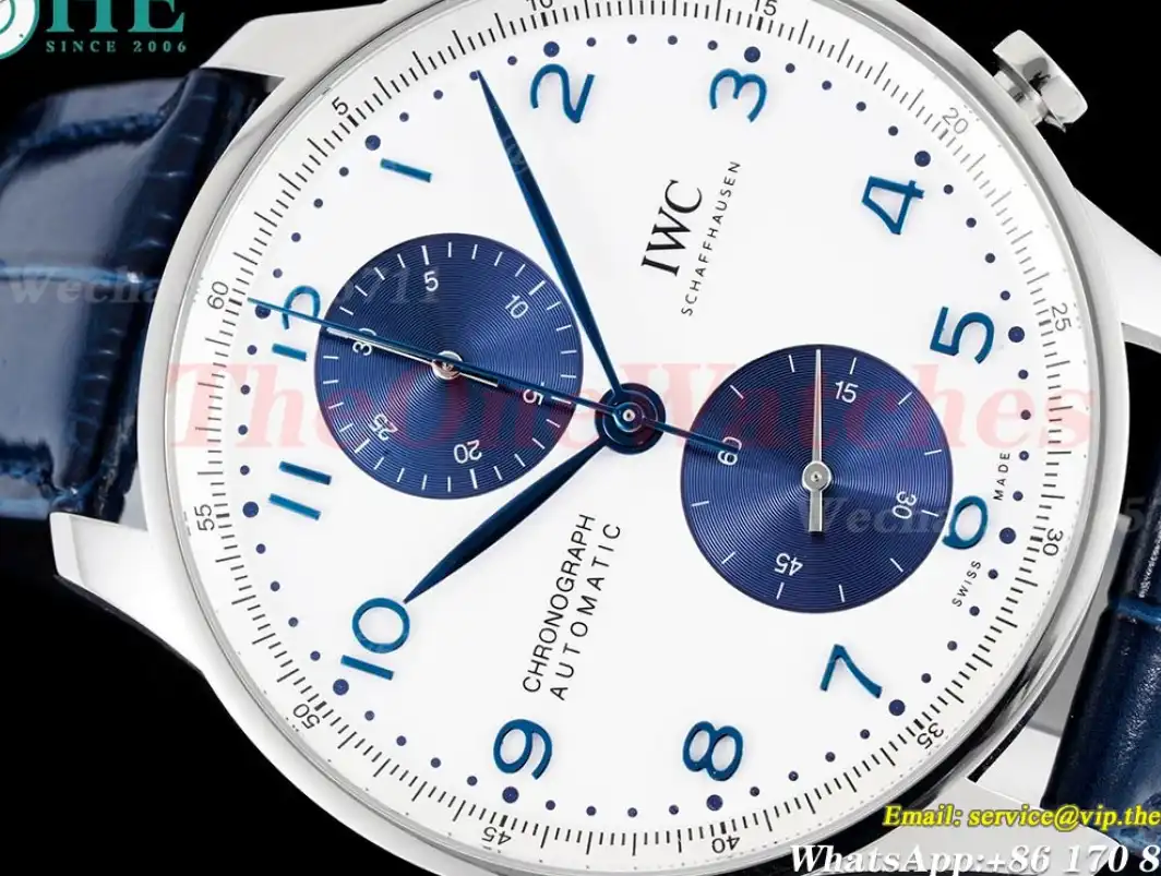 Portuguese Chrono 41mm SS LE White Blue Dial AZ A69355