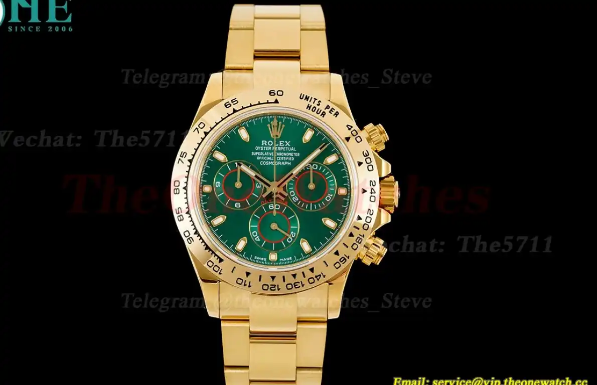 Daytona 116508 YG YG Green Dial 316L WF A7750