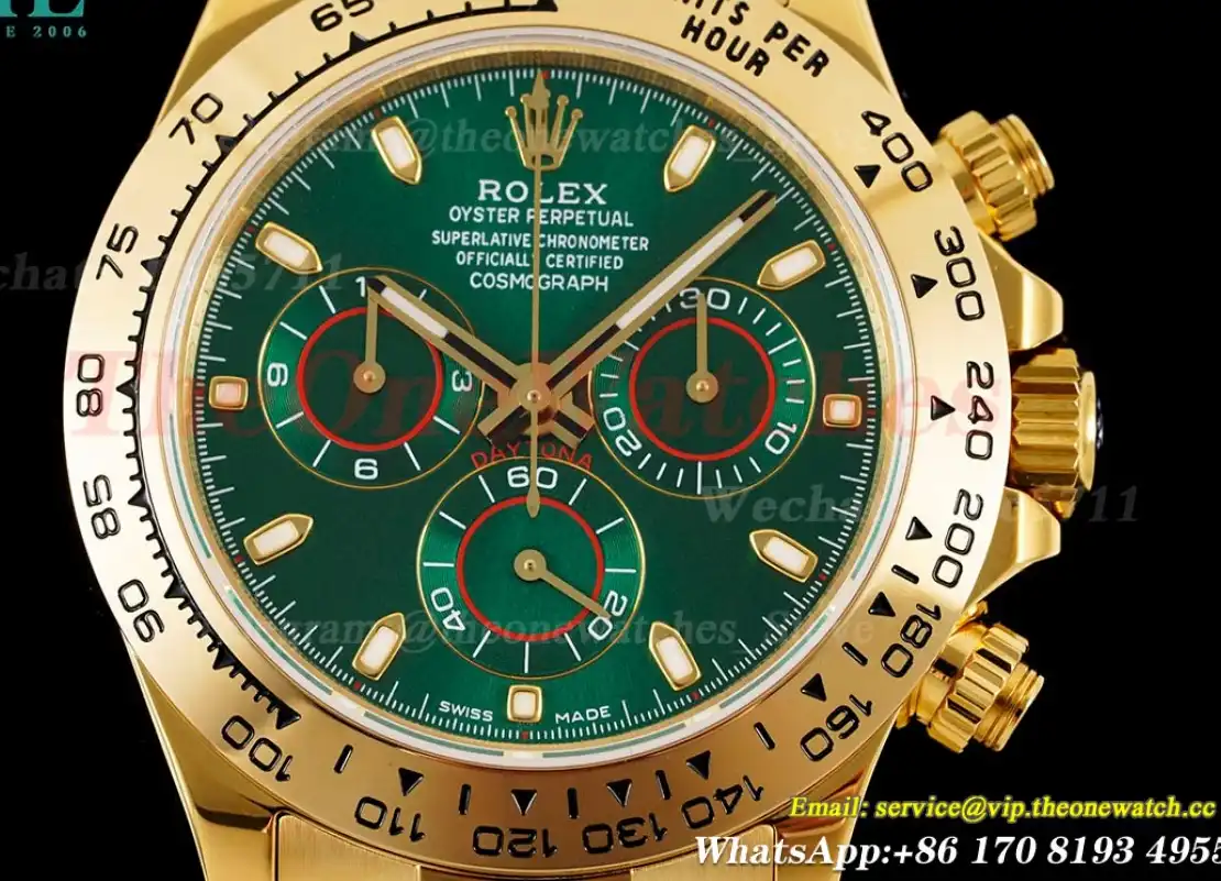 Daytona 116508 YG YG Green Dial 316L WF A7750