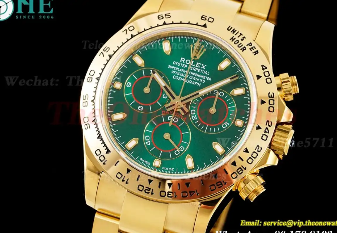 Daytona 116508 YG YG Green Dial 316L WF A7750