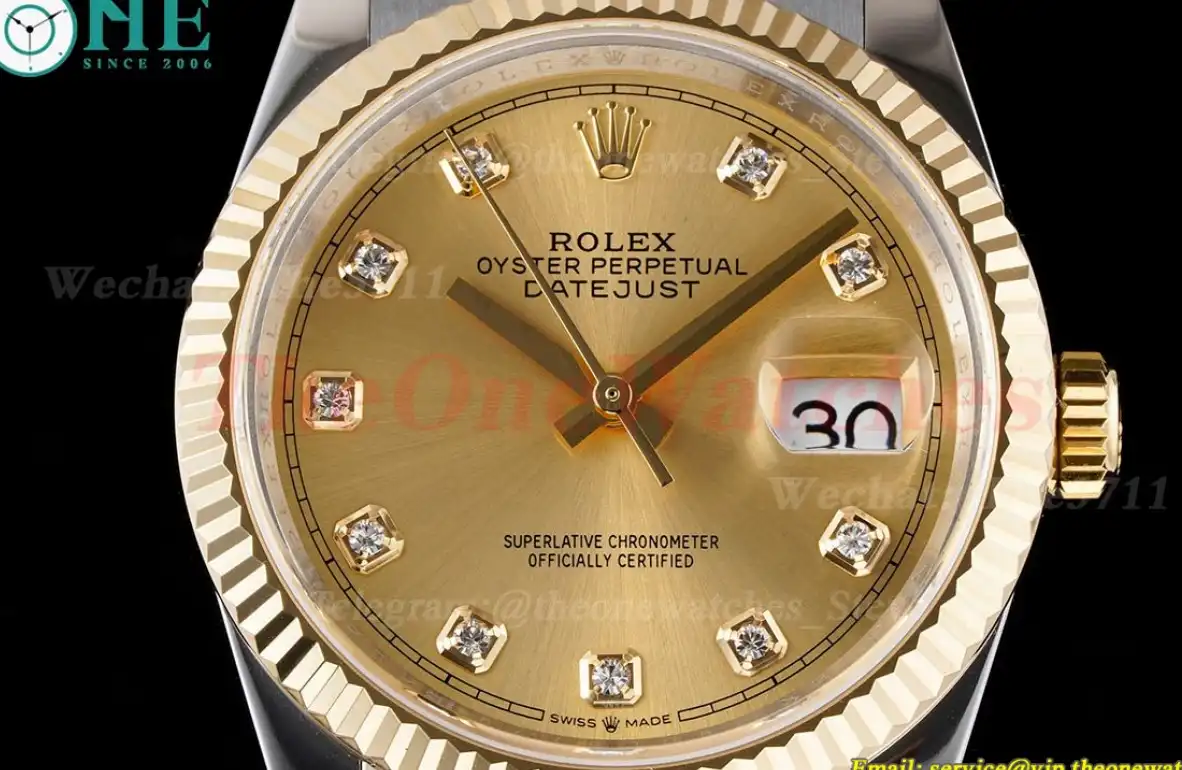 Datejust 126233 36mm Jub SS YG Gold Dia JDF V2 VR3235