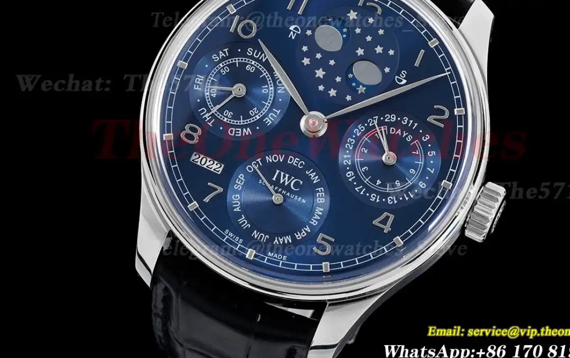 Portugieser Perpetual Calendar 5034 42mm SS LE Blue Num APSF A52010