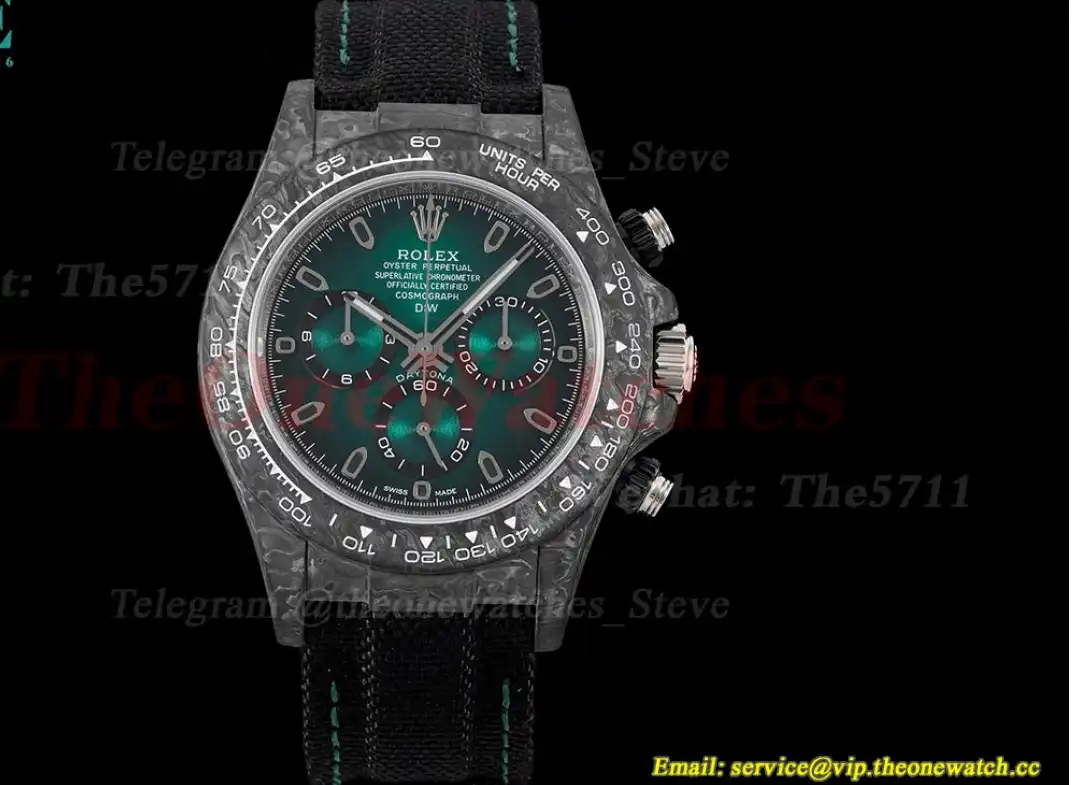 Daytona Diw 40mm FC NY Green Dial on Black DIWF A7750