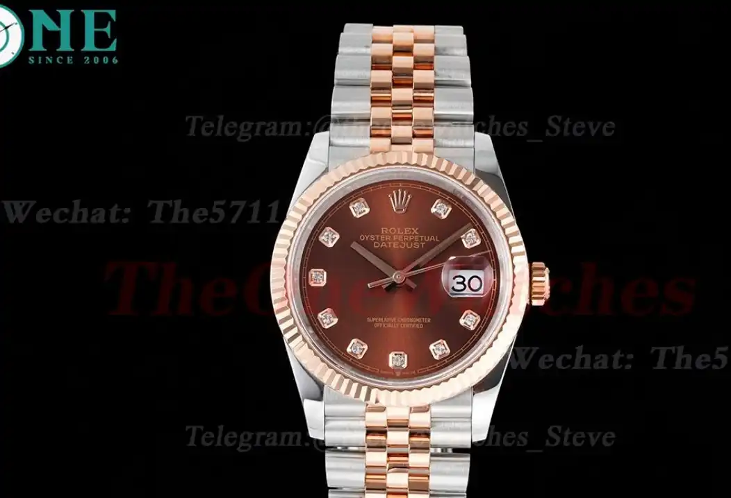 Datejust 126231 36mm Jub SS RG Brown Dia JDF V2 VR3235